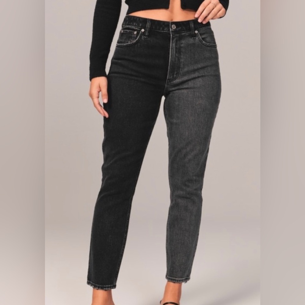 Abercrombie & Fitch Curve Love High Rise Two Tone Skinny Jean
